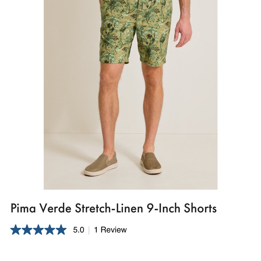 Tommy Bahama Green Tropical Print Hybrid Shorts